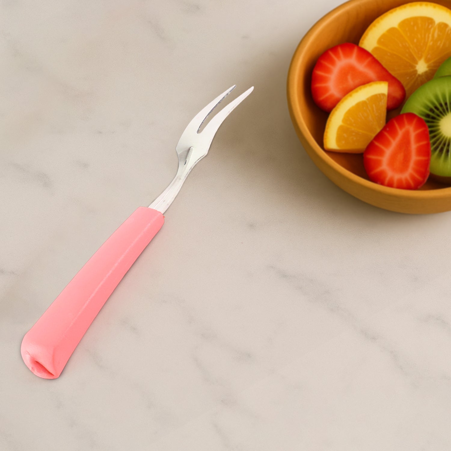 Premium Stainless Steel Fruit Fork Set – 10 Pieces with Soft Non-Slip Handle Premium Stainless Steel Fruit Fork Set – 10 Pieces with Soft Non-Slip Handle